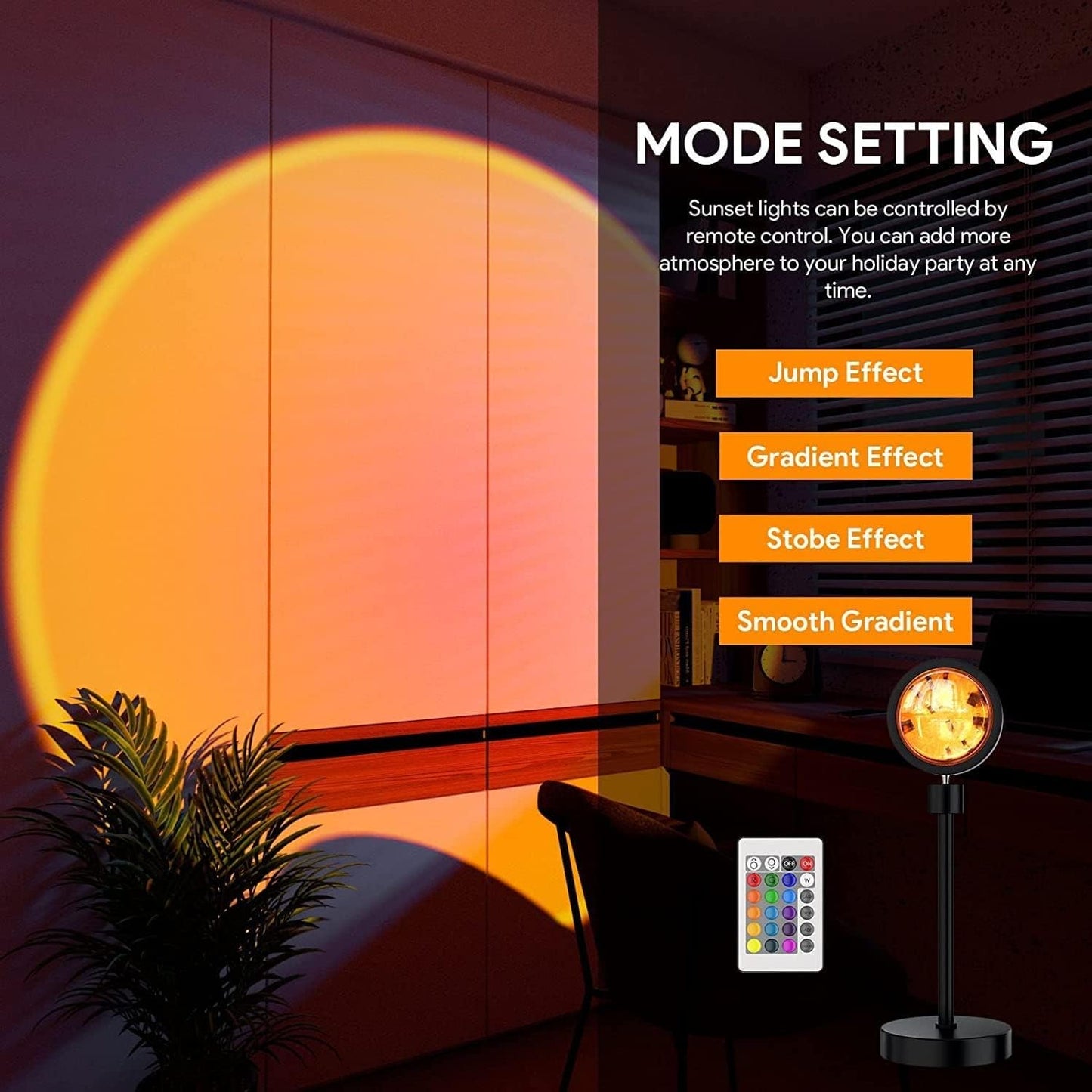 16 in 1 Sunset lamp With Remote