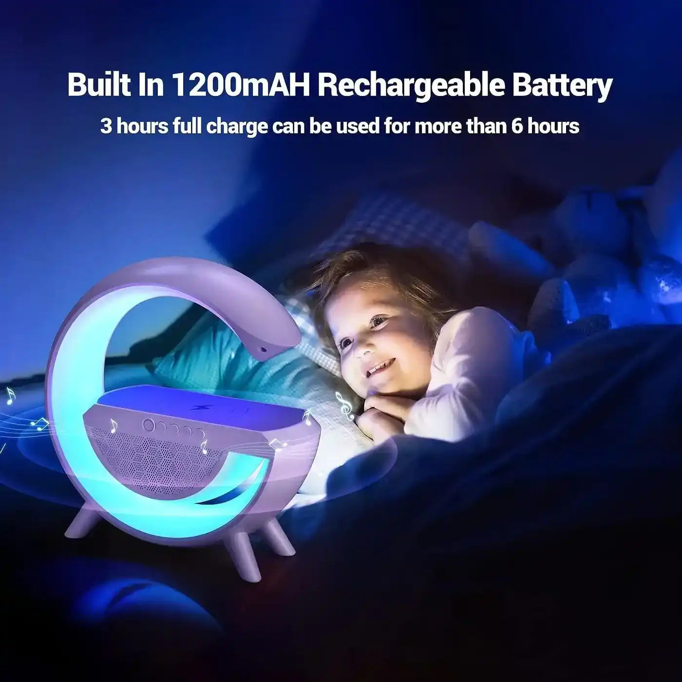 Glow-G™ Lamp- G-Shape LED Wireless Charging Speaker Lamp