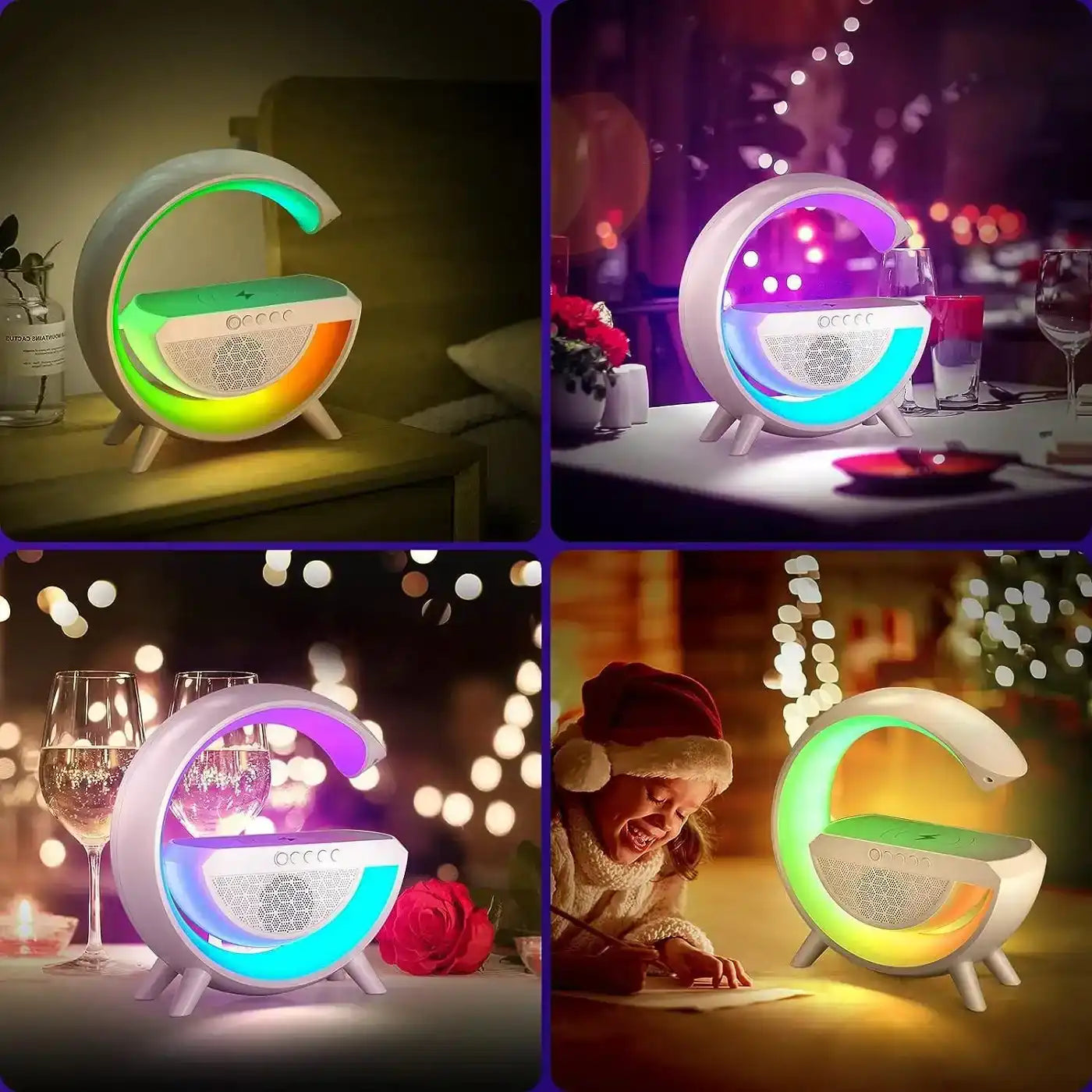 Glow-G™ Lamp- G-Shape LED Wireless Charging Speaker Lamp